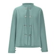 thumbnail image 4 of Enjoytime Women Outwear Solid Color Button Down Long Sleeve Oversized Jacket Work Office Business Casual Lightweight Tops, 4 of 8