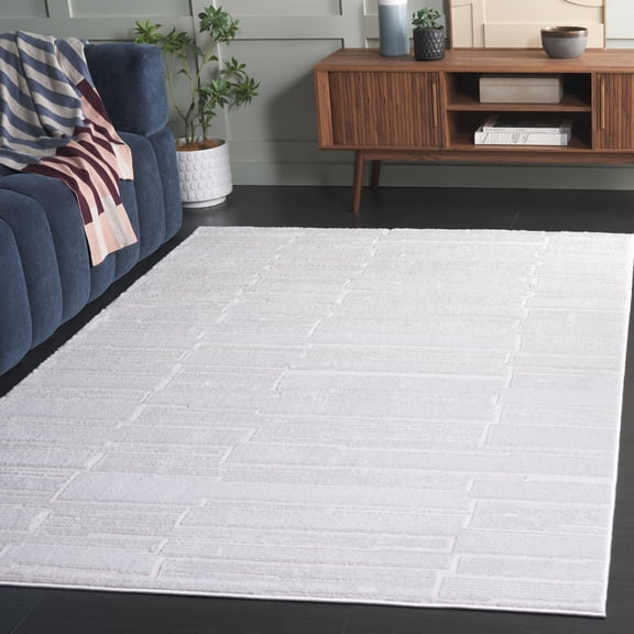 Safavieh Kingston Dina Geometric Area Rug, Ivory/Light Gray, 4' x 6'