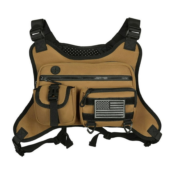 Chaleco Mochila Ropa Calle Pecho Transpirable para Hombres Y Mujeres