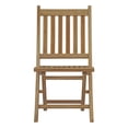 thumbnail image 5 of Modern Contemporary Urban Design Outdoor Patio Balcony Garden Furniture Side Dining Chair and Table Set, Wood, Natural, 5 of 8