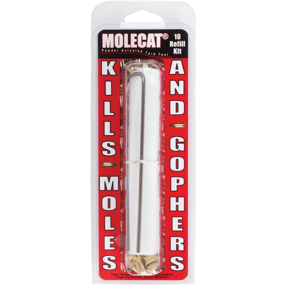 10-pack Molecat Mole Trap Refill Kit - For Moles - 10 Pack — Residential Use, Standard Application
