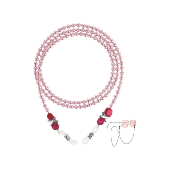 Pink Eyeglass Chain for Women and Girls - Anti-slip Glasses Holder Necklace - Sunglasses Mask Lanyard