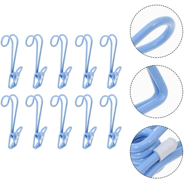 Greswe 10 Pcs Laundry Clips For Hanging Clothing, Laundry Hanging Clips With Hooks Clothes Pins Hanging Clips For Kitchen Bathroom Office Other