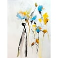 thumbnail image 2 of Johannesson, Karin 12x14 Gold Ornate Wood Framed with Double Matting Museum Art Print Titled - Blue Flowers II, 2 of 4