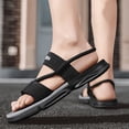 thumbnail image 3 of Cathalem Wide Sandals for Men Beach Slipper For Men Outdoor Sole Flip Flops Summer Men Two Wear Sandals Two Strap Sandals Men Grey 8, 3 of 5