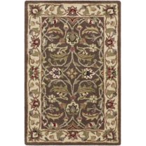 BoutiqueRugs Eupora Traditional Area Rug - Dark Brown, Pale Pink, Mauve - 5' x 8'