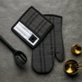 thumbnail image 3 of Thyme & Table 2-Pack Kitchen Set Oven Mitt and Potholder, Black and White, 3 of 5