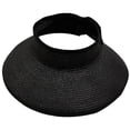 thumbnail image 1 of Chapeau de Soleil en Paille à Grand Bord UPF 50+ pour Femmes, Noir, 1 of 5