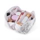 thumbnail image 2 of Bolsa de maquillaje de PU Bolsa de soporte para cosméticos de doble capa para viajes al aire libre (Caqui), 2 of 9