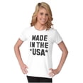 thumbnail image 4 of Made in the USA Patriotic Pride Stars Womens Slim Fit Graphic Tee Brisco Brands M, 4 of 5