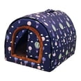 thumbnail image 4 of Cama cueva para gatos con 2 formas de uso. Casita reutilizable con base antideslizante para perros y mascotas. Ideal para cachorros, perros pequeños y Globo, 4 of 8