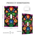 thumbnail image 5 of Zufioo Traditional Floral Polish Print Switch Wall Plate, Dustproof and Heat-resistant Decorative Wall Switch Cover, Suitable for Residential and Commercial Areas-Mid-size, 5 of 8