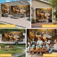 thumbnail image 6 of Orange Autumn Deer Garage Door Cover Banner 6 x 13 FT, Vintage Forest River Garage Door Curtains Backdrop with Grommets for Indoor Outdoor Wall Party Porch Yard Decorations Background, 6 of 9