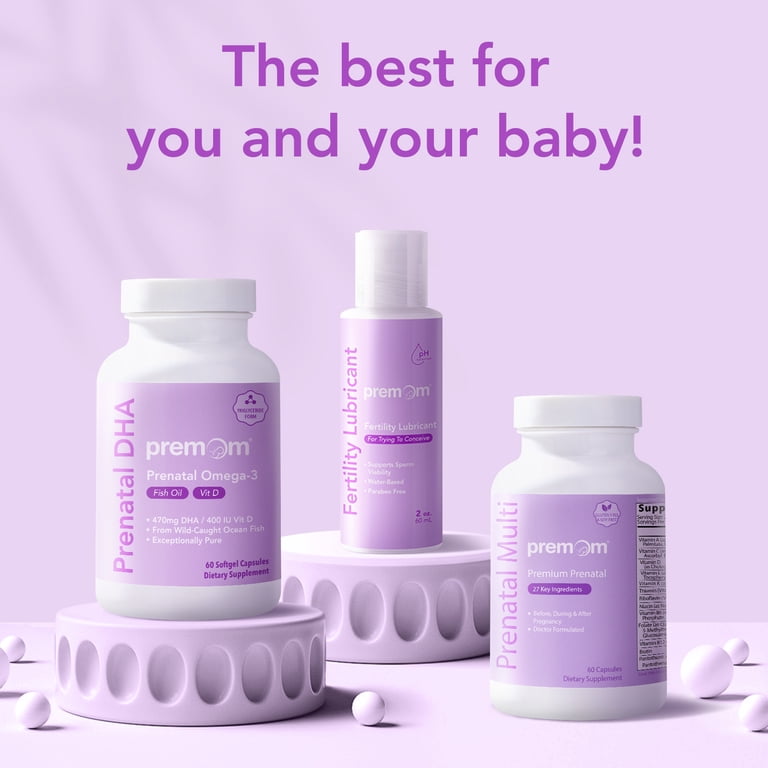 Premom Women's Prenatal Multivitamin with Methyl Folate, Iron
