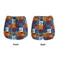 thumbnail image 3 of Rateoe colorful plaid Dinosaur Printed 2 in 1 Women's Workout Shorts for Athletic Gym Running Shorts with Phone Pockets-Medium, 3 of 7