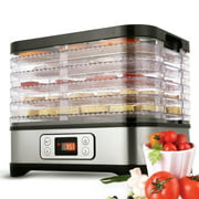 Homdox 5 Removable Layers Fast Food Dehydrator Machine Jerky Maker With Timer, Temperature Control, Led Display Screen For Meat Or Beef Fruit Vegetable Dryer