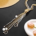 thumbnail image 2 of BOCAR Long Seed Beaded Multi Strand Necklace,10 Multiple Statement Long Bib Necklace with Tie Knot for Women Jewelry (N0102-Natura), 2 of 6