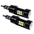 thumbnail image 5 of Pack of 2 White LED 3157 3057 3156 Light Bulb Plug and Play 3-Sided Dual Intensity Projector Lens Running Tail Brake Reverse Back-up Light 12V - 24V, 5 of 5