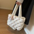 thumbnail image 4 of Bolsos acolchados para mujeres y niñas bolso de hombro esponjoso de gran capacidad para viajes de invierno, 4 of 8
