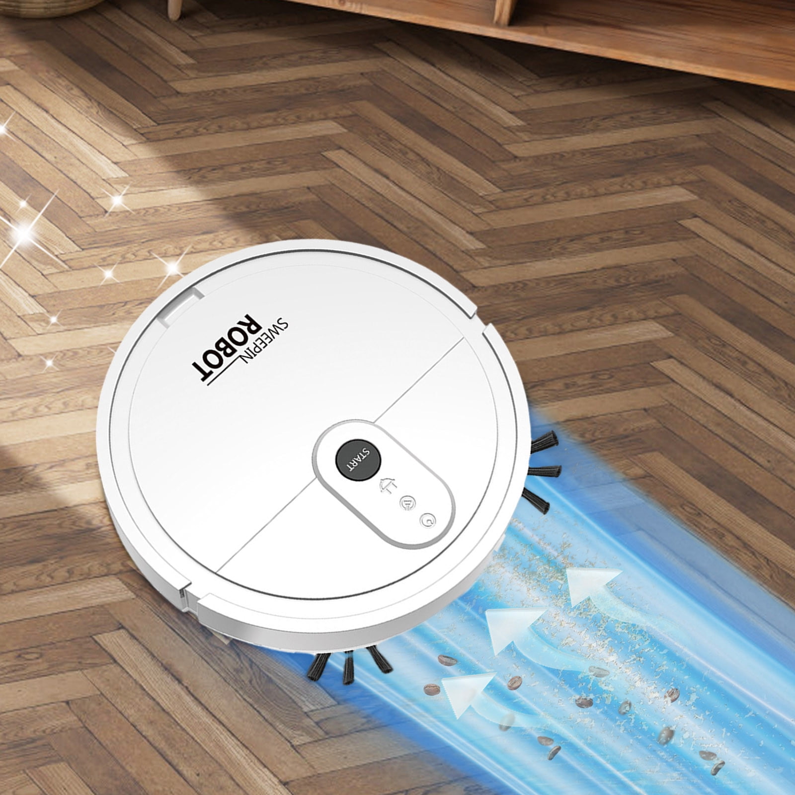 Oggfader Robot Vacuum Vacuum Cleaning Robot Home Intelligent Sweeping Machine Pet Cleaning Hair Suction Sweeping And Mopping Three In One Sweeping Machine White