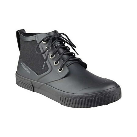 Tretorn Men's Gill Rubber Black / High-Top Rain Shoe - (Best Running Shoes For Rain And Snow)