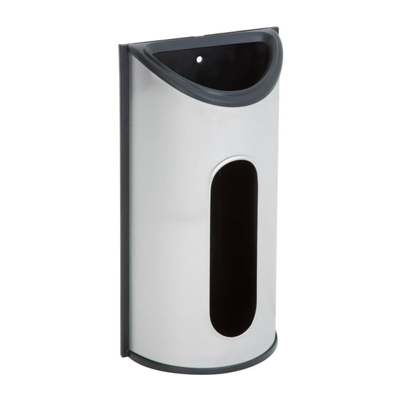 Honey-Can-Do Stainless Steel Wall Mount Plastic Bag Holder, Silver