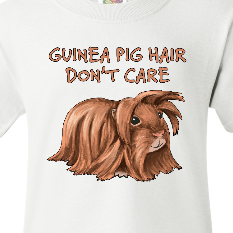 Inktastic Guinea Pig Hair Don't Care Youth T-Shirt - image 3 of 4