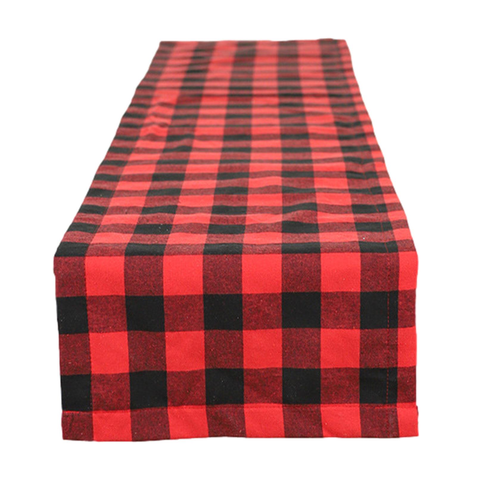 Christmas Table Runner Plaid Tablecloth 15x71 Inch Buffalo Table
