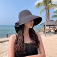 thumbnail image 2 of Sombrero para el sol para mujer, protección UV, ala ancha, visera de playa ajustable, sombrero de pesca con solapa para el cuello, es un gran sombrero para actividades, 2 of 5