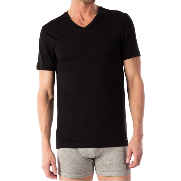 Camiseta básica de lujo modal Michael Kors para hombre negra extragrande