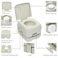 thumbnail image 6 of UBesGoo 2.6 Gallons / 10L Outdoor Camping Flushing Toilet, Portable Porta Potty Commode, for Camping/RV/Boat/Truck/Healthcare/Outdoor/Indoor Activities, 6 of 9