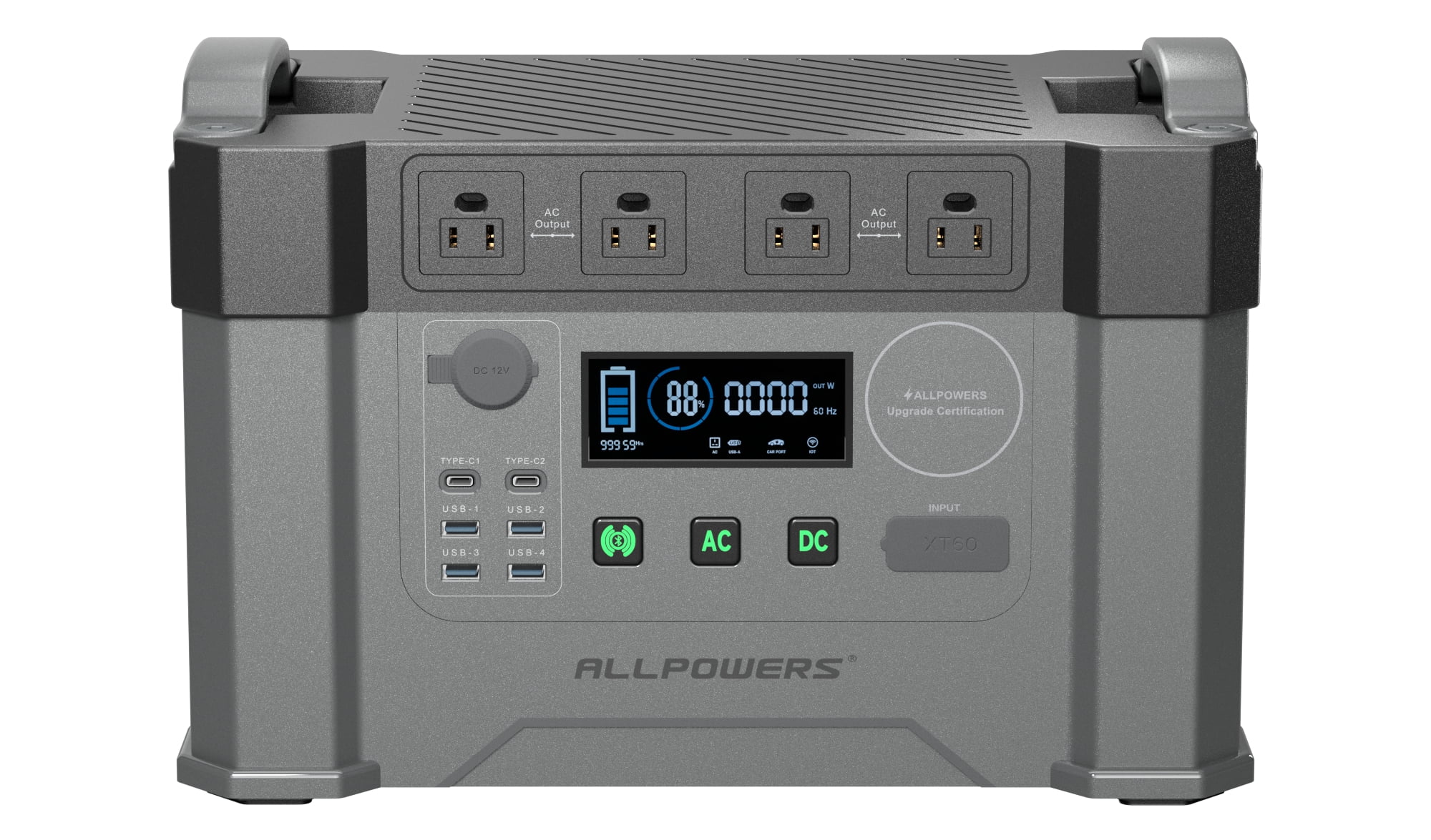 ALLPOWERS 2000W 1500Wh Solar Generator, 4 AC Outlets, XT60 input, Portable Power Station Battery Power Supply for Outdoor Camping, RV, Home Backup , Emergency, CAPA