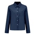 thumbnail image 5 of Seductiva Button Shirts for Women Women's Solid Color Casual Button Pocket Long Sleeve Shirt Business Casual Work Tops Trendy Tunic Blouses, 5 of 5