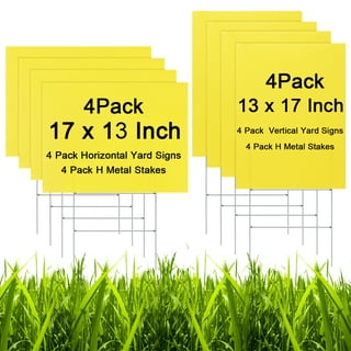  8 Pack Corrugated Plastic Yard Signs 24x36 for Outdoor