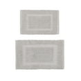 thumbnail image 2 of Jean Pierre New York Sophie Border 100% Cotton Non-Slip Bath Mat Set - Soft Gray - 17x24/20x32, 2 of 8
