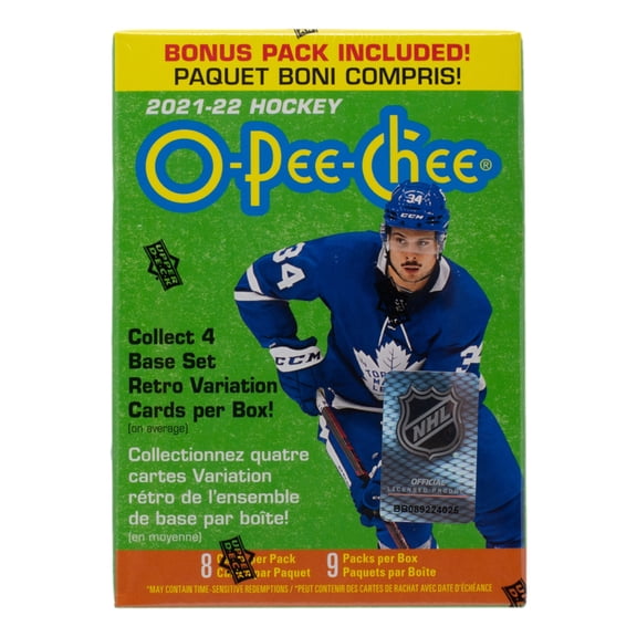 Collectible 2021/22 Upper Deck O-Pee-Chee Hockey Blaster Card Box