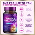 thumbnail image 3 of Multivitamin for Women - 3X Strength Daily Women Multivitamin, Vitamins A, D, C, E, Biotin, Folic Acid, Calcium, & Iron, Complete Multi Vitamin for Beautiful Hair & Skin, Bottled in USA, 60 Capsules, 3 of 5