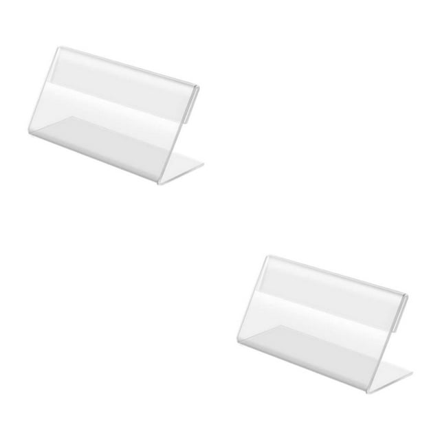 Guardoinrt 50pieces Visibility Acrylic Clear Desktop Sign Labels Display Holder For Eye-catching Displays As Shown 2Set