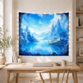 thumbnail image 4 of Magical Waterfall and Lake in a Mountain Cave, Mystical Watercolor for Nature Lovers, Mountain Wall Art, Housewarming Gift, Tapestry Wall Hanging for Bedroom and Living Room, 4 of 6