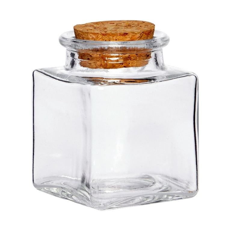 12 Pack Small Glass Jars with Cork Lids, 50ml Mini Bottles for DIY