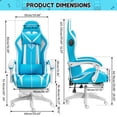 thumbnail image 7 of Gaming Chair with Bluetooth Speaker, Ergonomic Massage Racing Chair with RGB Lights, Footrest and Lumbar Support, High Back Office Chair,  Heavy Duty Design Gaming Computer Chair, 7 of 7