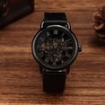 thumbnail image 1 of Reloj mecánico automático, reloj de pulsera mecánico impermeable para hombres, reloj de pulsera de acero inoxidable y cuero de cuerda manual.(1#) Ecomeon no, 1 of 5