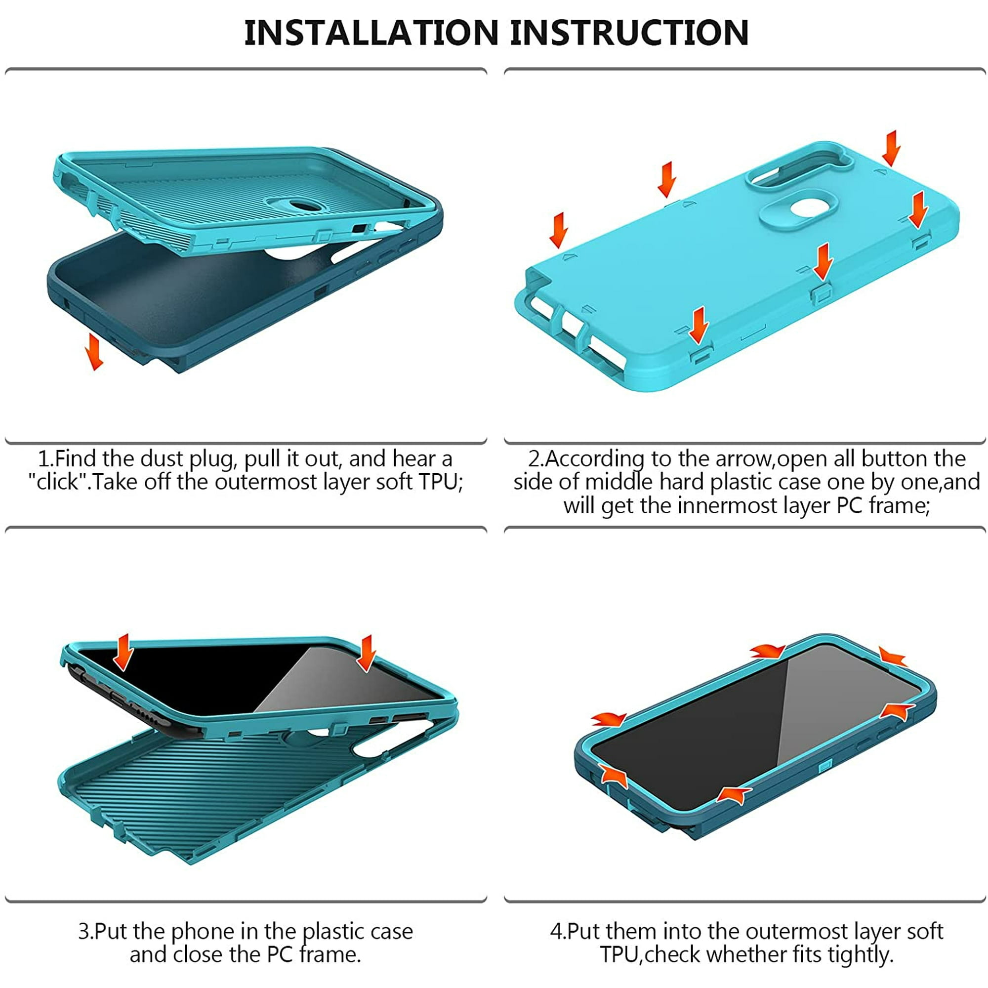 Heavy Duty Dual Layer Shockproof Case With Kickstand For BLU NEO 5.5 Phone 5 thumbnail image