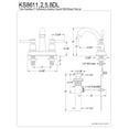 thumbnail image 2 of Kingston Brass KS8611DL 4 in. Centerset Bathroom Faucet, Polished Chrome, 2 of 2