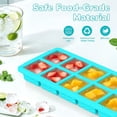 thumbnail image 3 of UYWGF-Small Silicone Molds with Lids, 2-Tbsp 10-Cube Square Ice Trays, Dishwasher Safe, Covered Ice Molds for Iced Coffee & Cocktails, Freeze 30mL/15mL Portions -2 Pack, 3 of 4