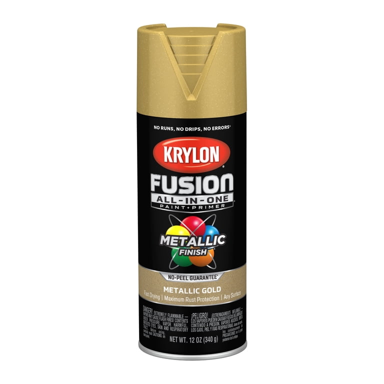 Krylon Fusion All-In-One Gold Metallic Spray Paint, 12 oz photo 2