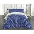 thumbnail image 3 of Ambesonne Lighthouse Quilted Bedspread Set 3 Pcs, Maritime Silhouettes, King Size, Violet Blue White, 3 of 5