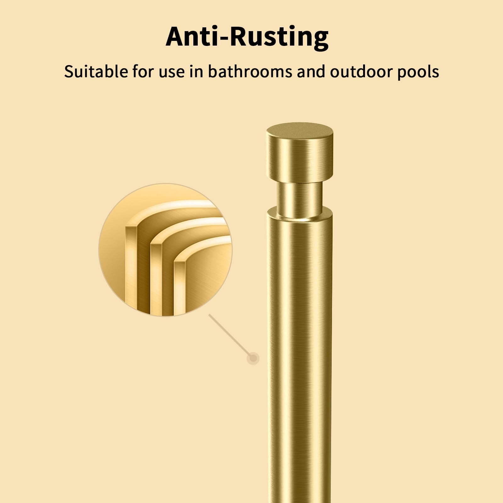 Paper Towel Holder Countertop  With Weighted Base Non Slip Standing Roll For Kitchen Bathroom Stainles Steel (gold)