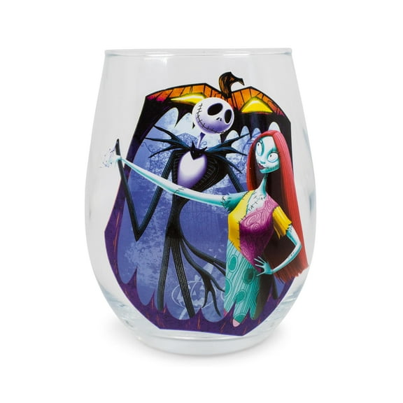 The Nightmare Before Christmas "Meant To Be" Stemless Glass | Holds 20 Ounces
