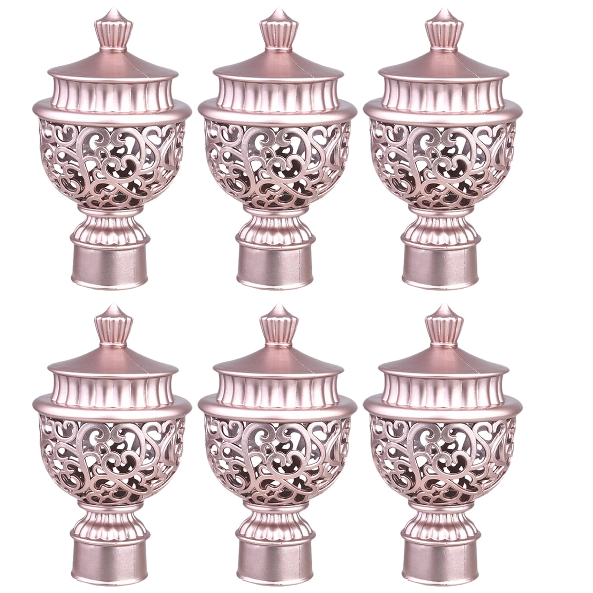 NUOLUX 6PCS Decorative Window Curtain Rod End Creative Window Curtain